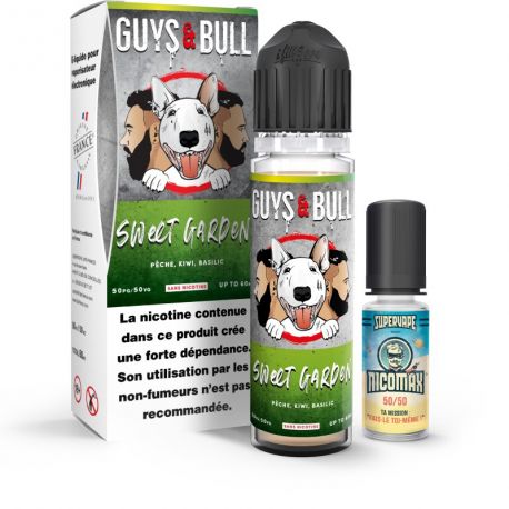 E-liquide Sweet Garden + 1 Booster Guys & Bull