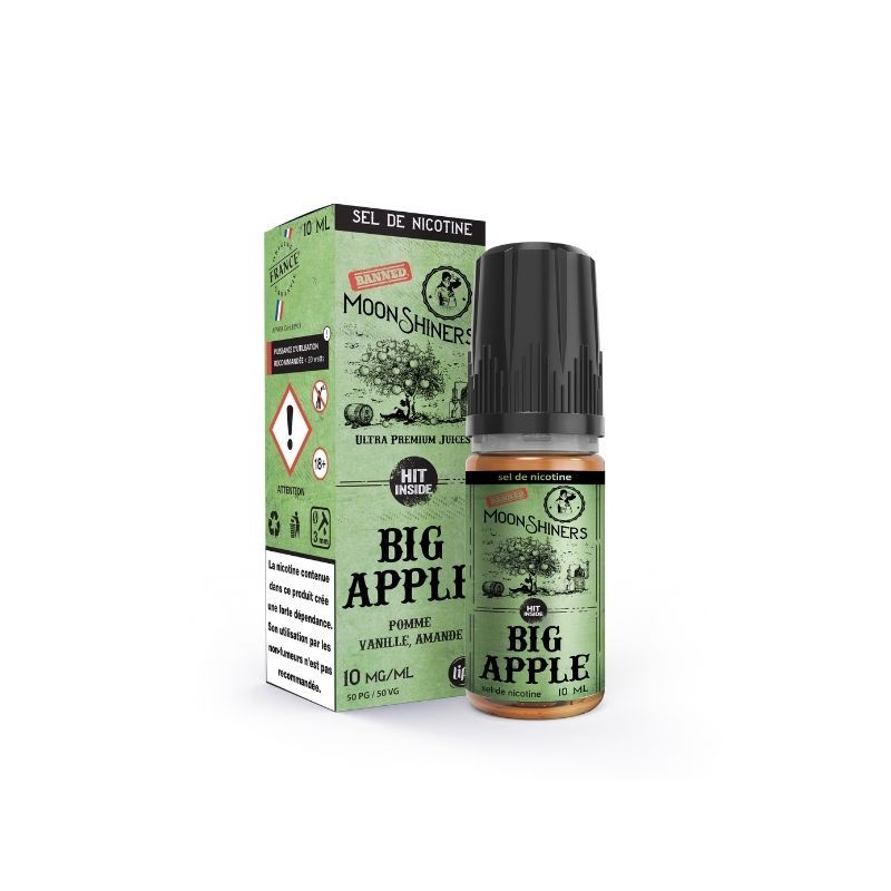 E-Liquide Big Apple 10ml Sels De Nicotine Moonshiners
