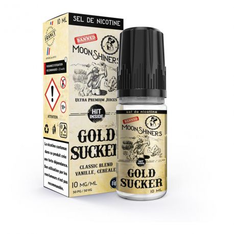 E-liquide Gold Sucker 10ml Sel de Nicotine Moonshiners