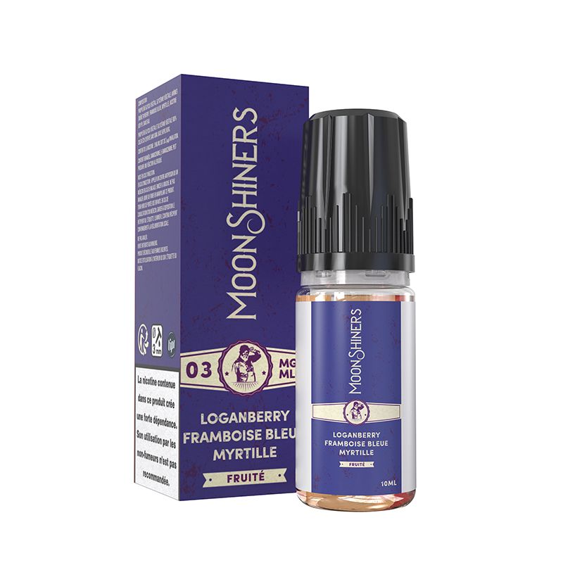 E-liquide Loganberry Framboise bleue Myrtille Moonshiners