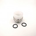 Drip Tip Large avec Airflow Vapor Giant Inox / Blanc
